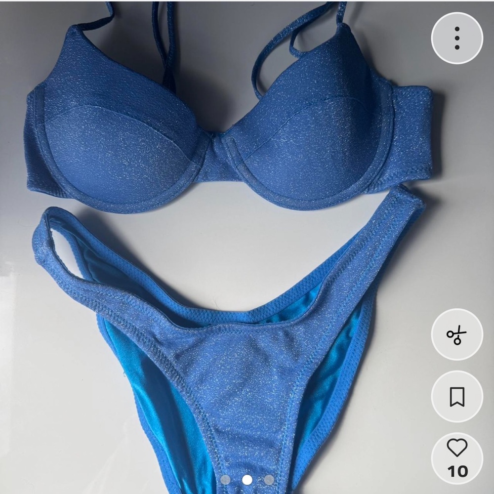 Triangl Swimwear Shimmering Blue Bikini Set